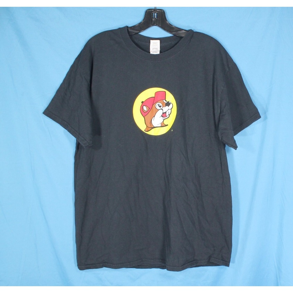 BUC-EE'S Unisex JERSEY KNIT Beaver PEACE LOVE BUC-EE'S Graphic T-Shirt/Tee Sz L